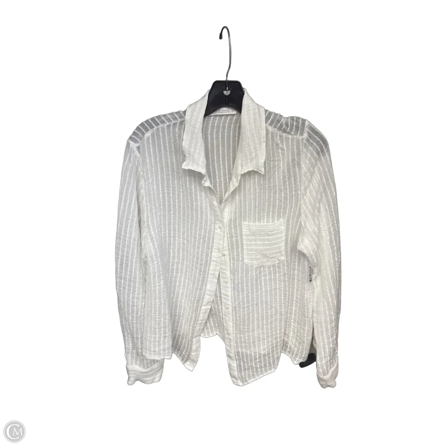 Blouse Long Sleeve By 12th Tribe In White, Size: S