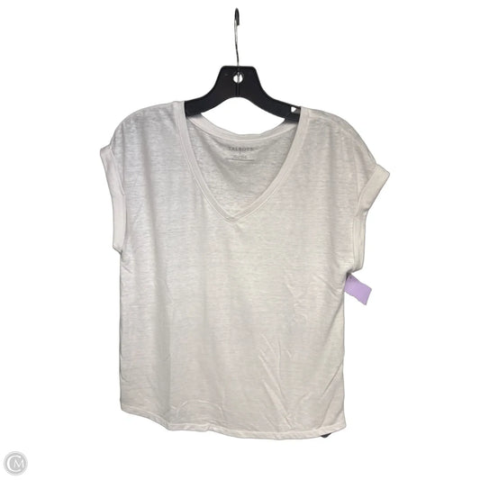 Top Short Sleeve By Talbots In White, Size: S