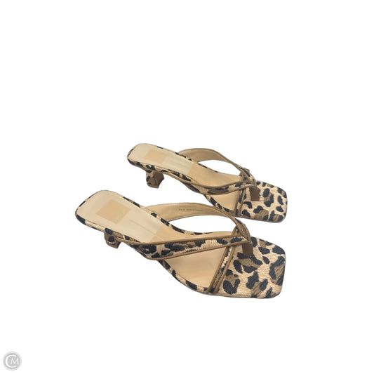 Sandals Heels Kitten By Dolce Vita In Animal Print, Size: 8