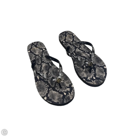 Sandals Designer By Tory Burch In Snakeskin Print, Size: