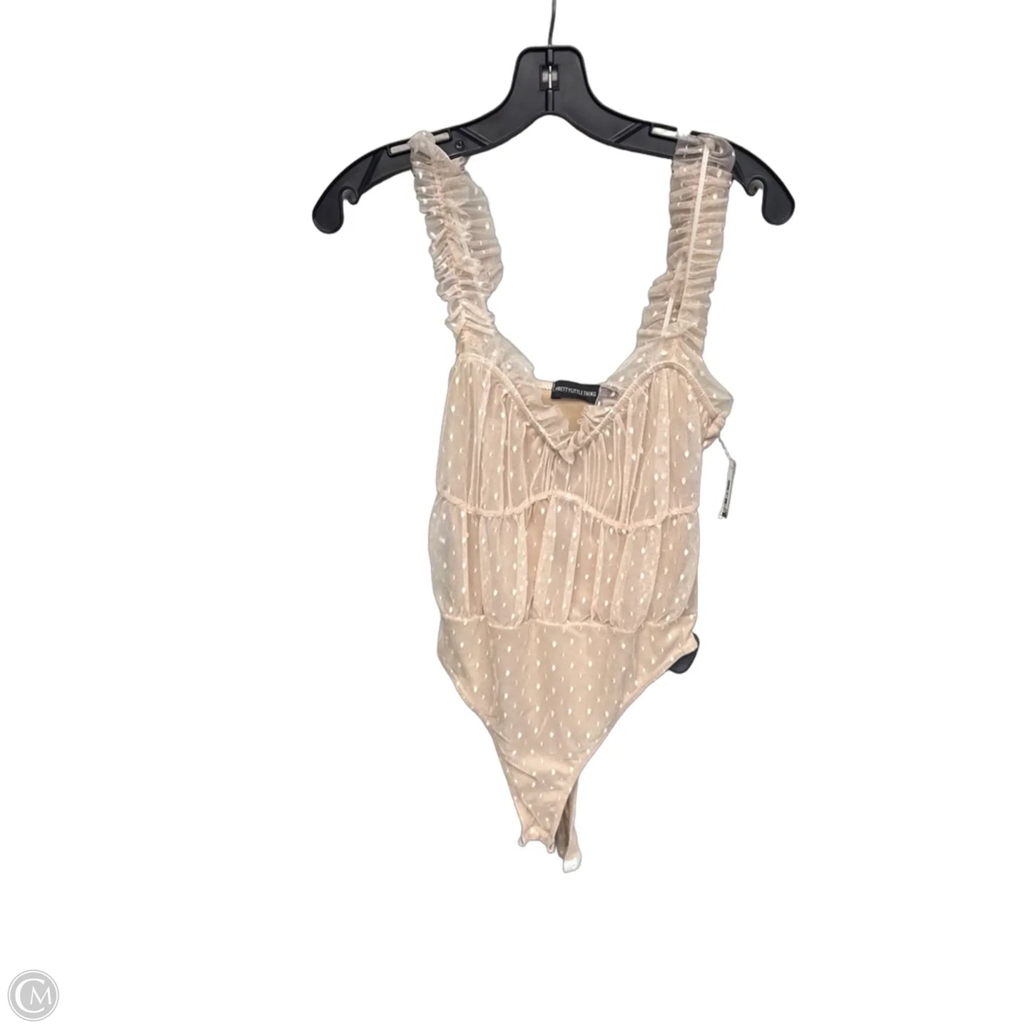 Bodysuit By Pretty Little Thing In Beige, Size: 2