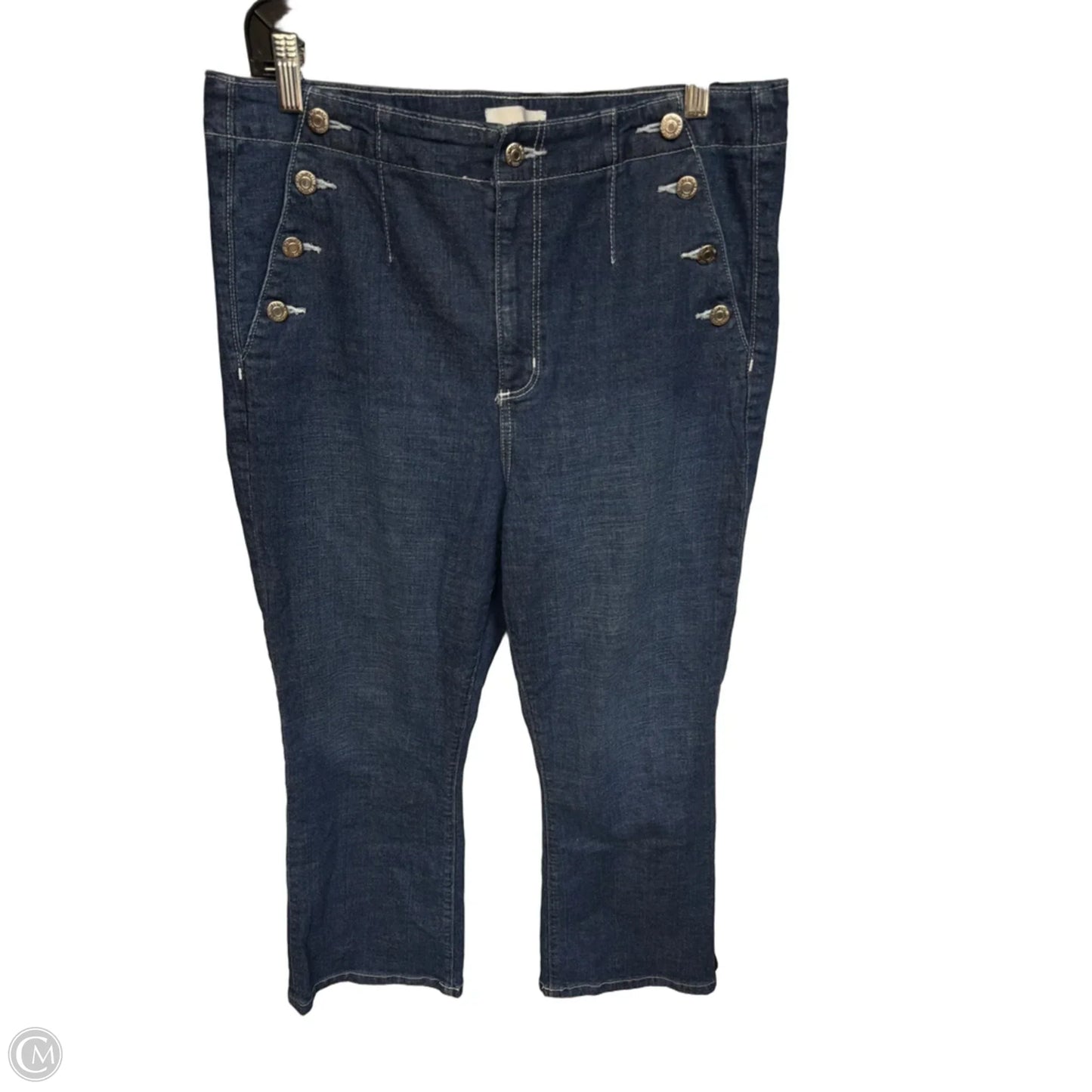 Jeans Straight By Loft In Blue Denim, Size: 12