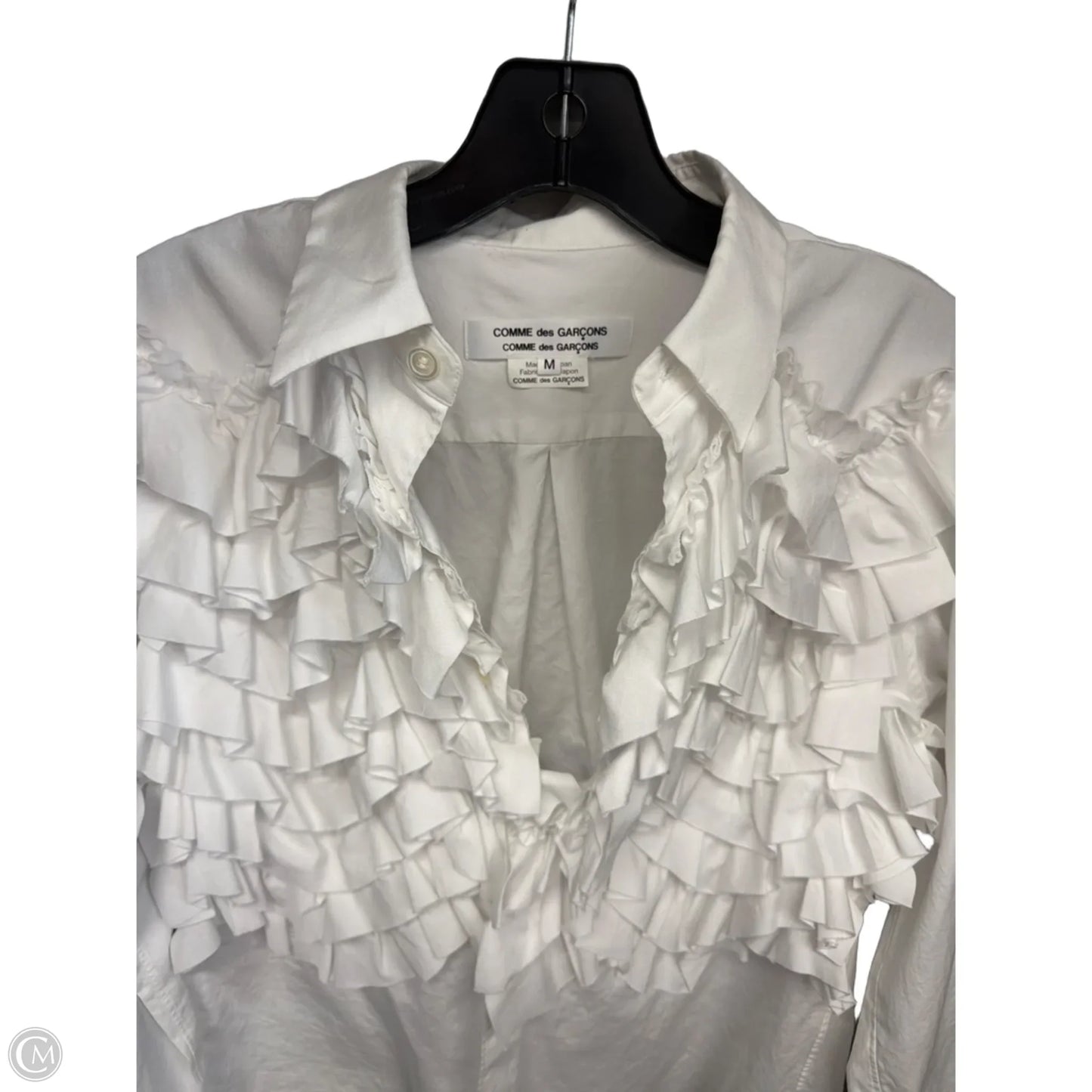 Top Long Sleeve By Cmc In White, Size: M