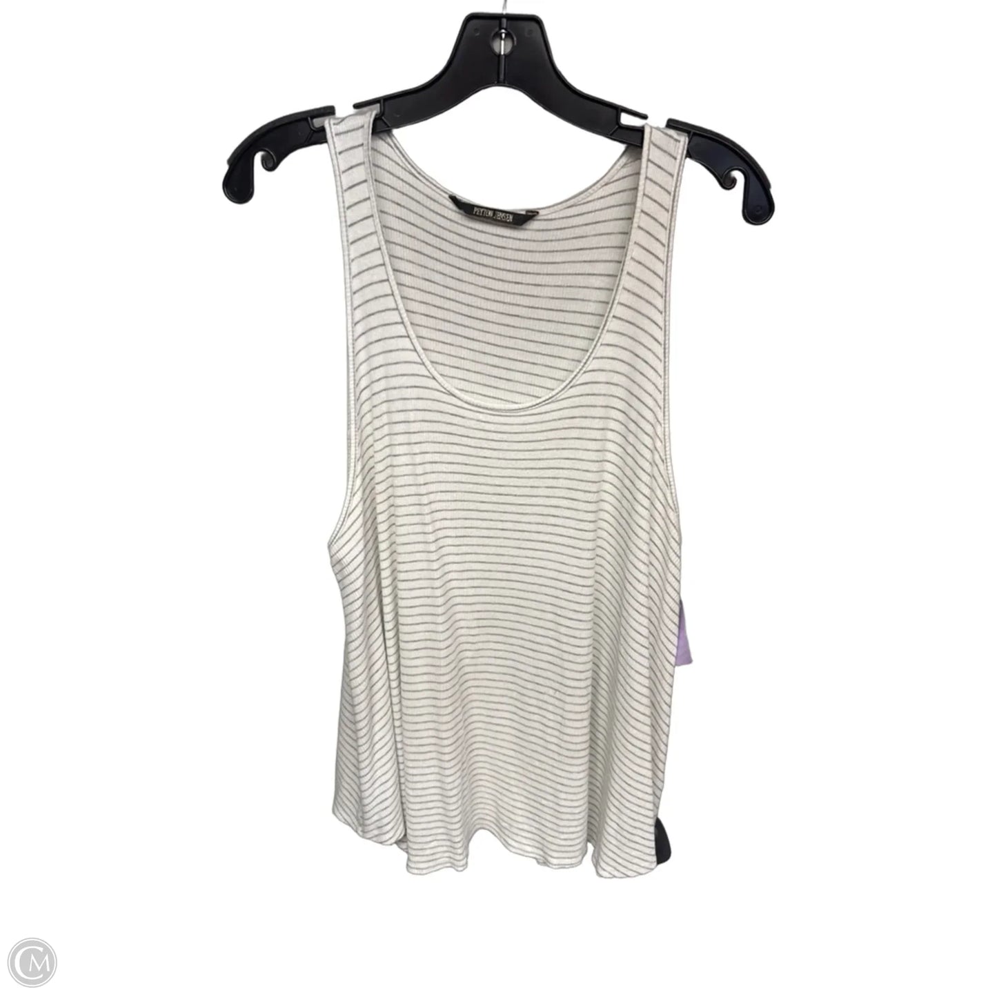 Top Sleeveless By Peyton Jensen In Striped Pattern, Size: L