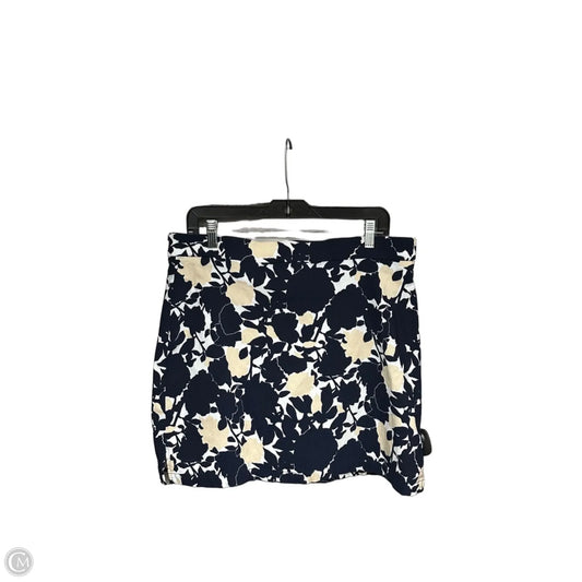 Skort By Rafaella In Blue & White, Size: Xl