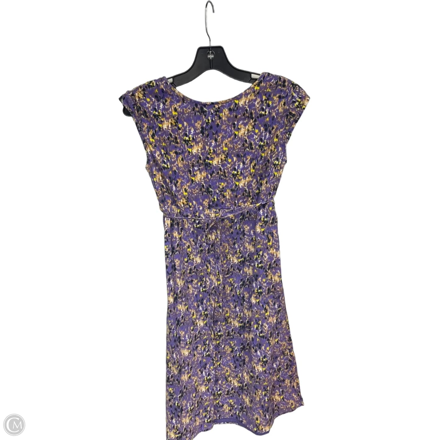 Dress Casual Midi By Eddie Bauer In Purple & Yellow, Size: 6