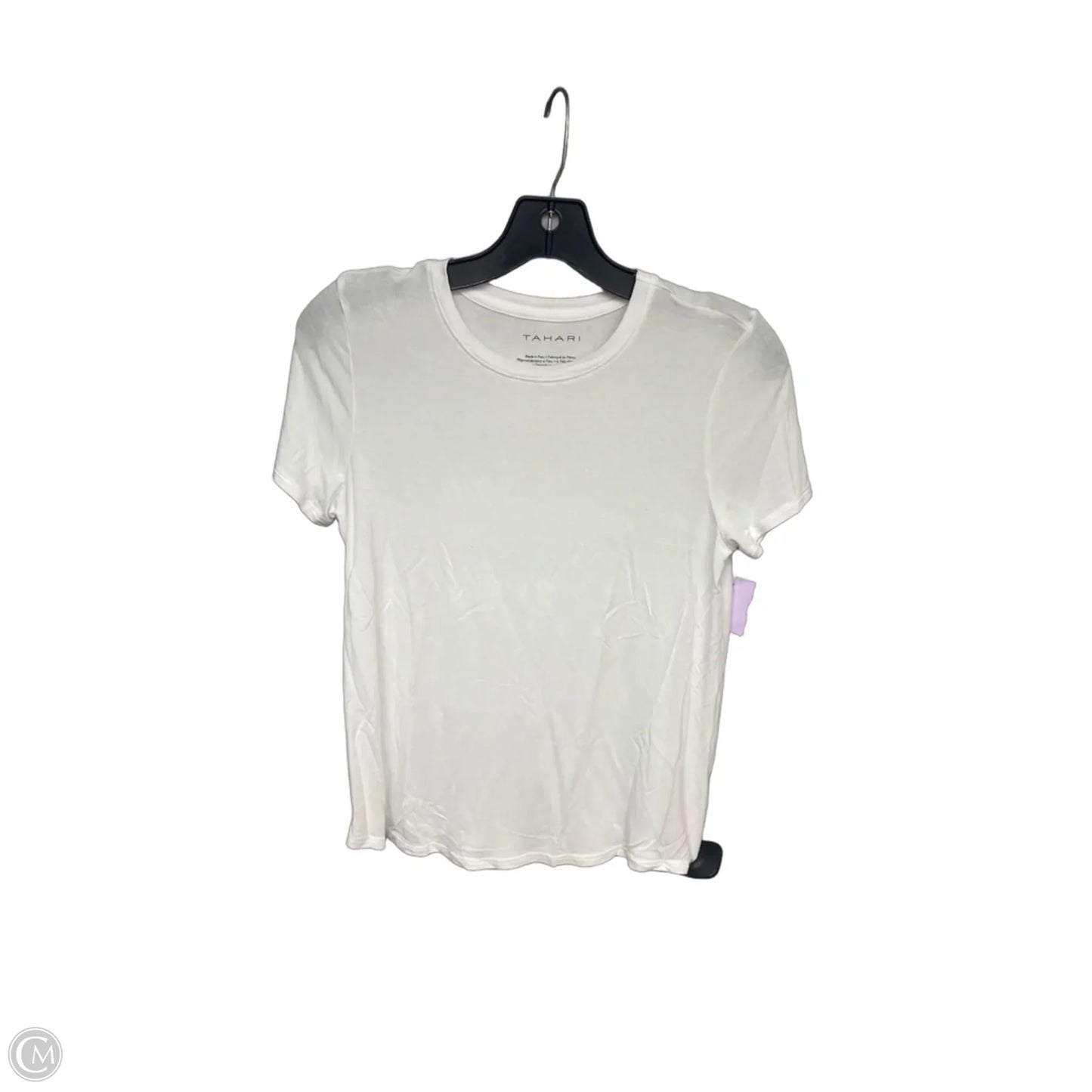 Top Short Sleeve Basic By Tahari In White, Size: S