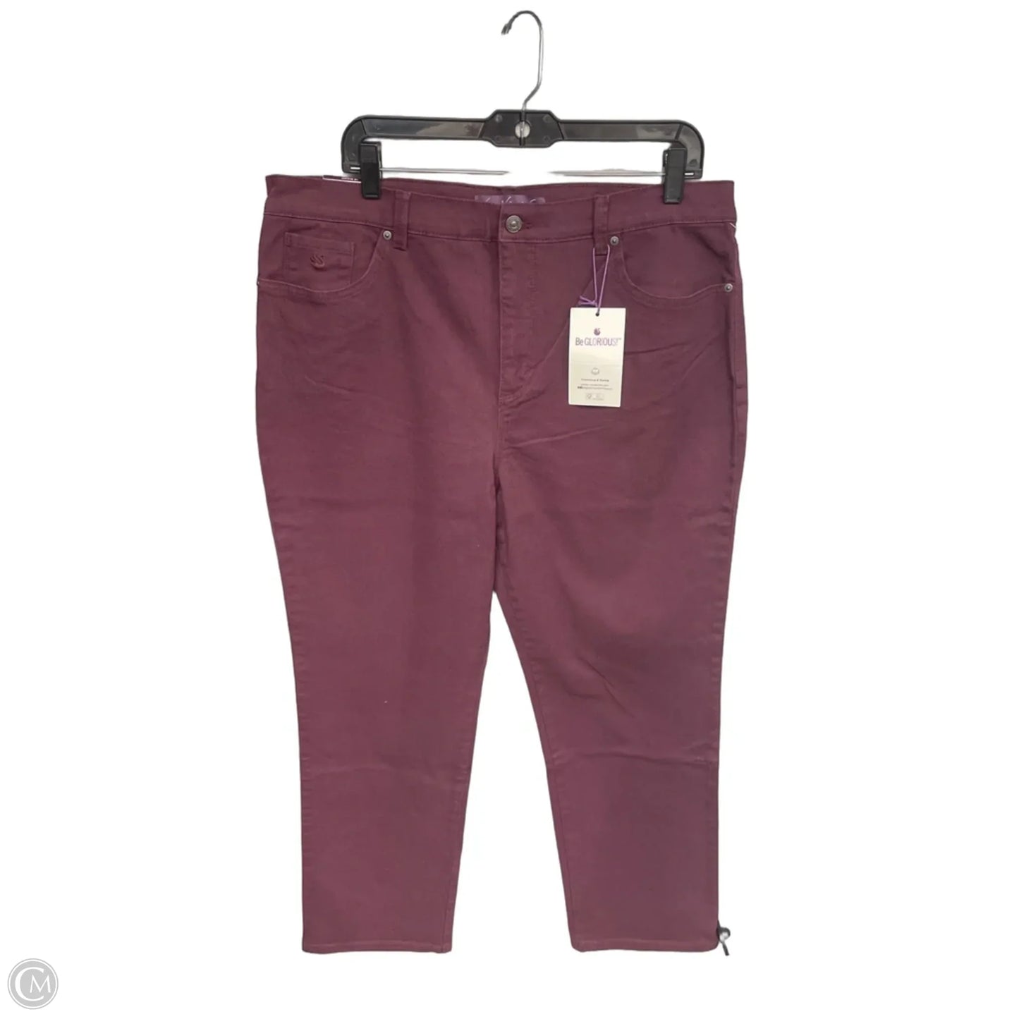 Jeans Straight By Gloria Vanderbilt In Maroon, Size: 18