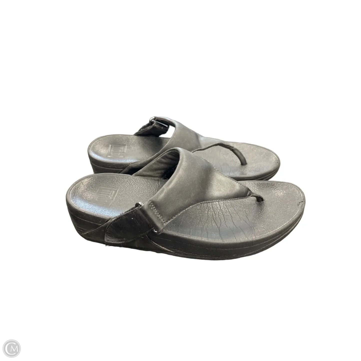 Sandals Flip Flops By Fitflop In Black, Size: 7