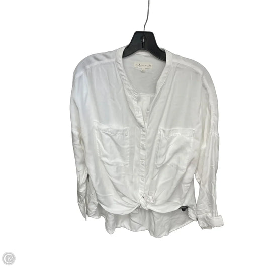 Top Long Sleeve By Lou And Grey In White, Size: S