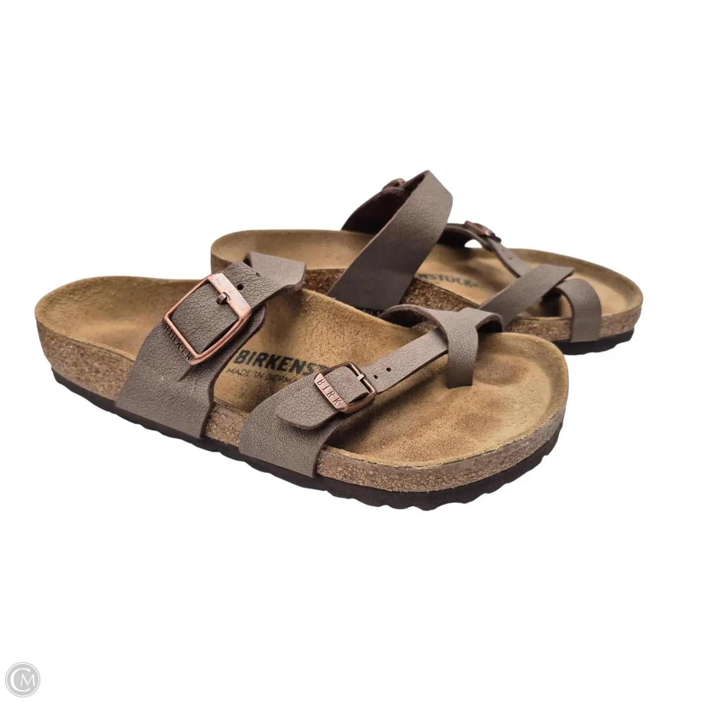 Sandals Flats By Birkenstock In Brown, Size: 5