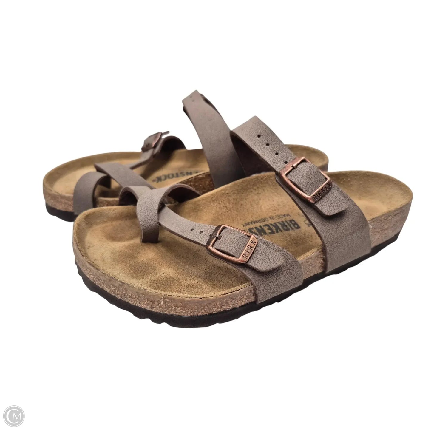 Sandals Flats By Birkenstock In Brown, Size: 5