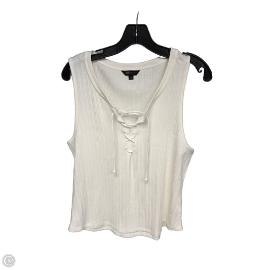 Top Sleeveless Designer By Frye In Cream, Size: L