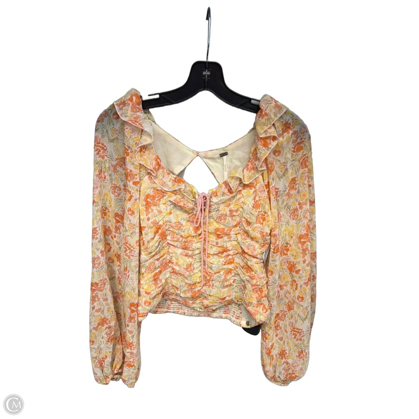 Top Long Sleeve By Free People In Orange, Size: Xs
