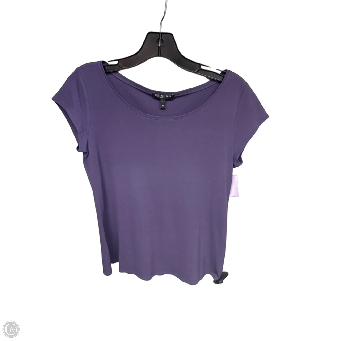 Top Short Sleeve Basic By Eileen Fisher In Purple, Size: Sp