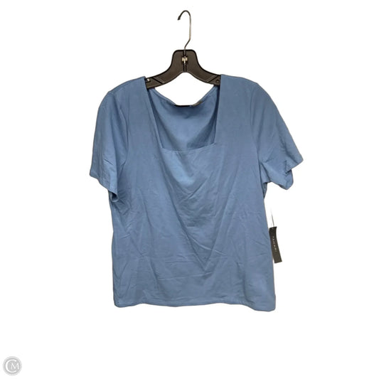 Top Short Sleeve By Tahari In Blue, Size: Xl