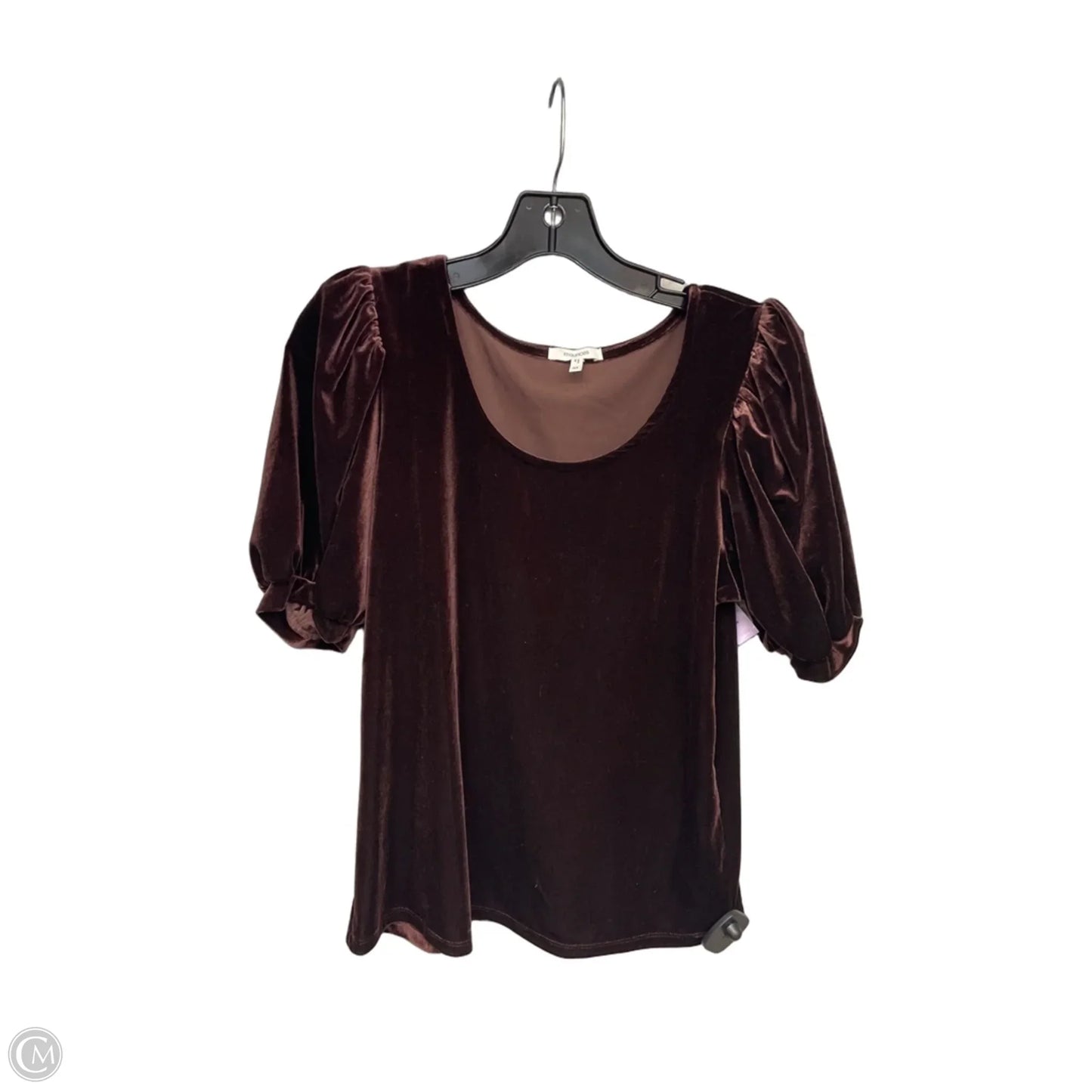 Top Short Sleeve By Maurices In Maroon, Size: M