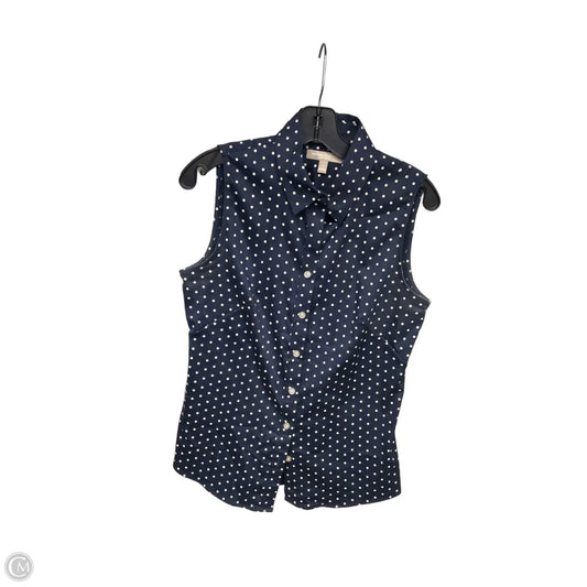 Top Sleeveless By Banana Republic In Polkadot Pattern, Size: 8