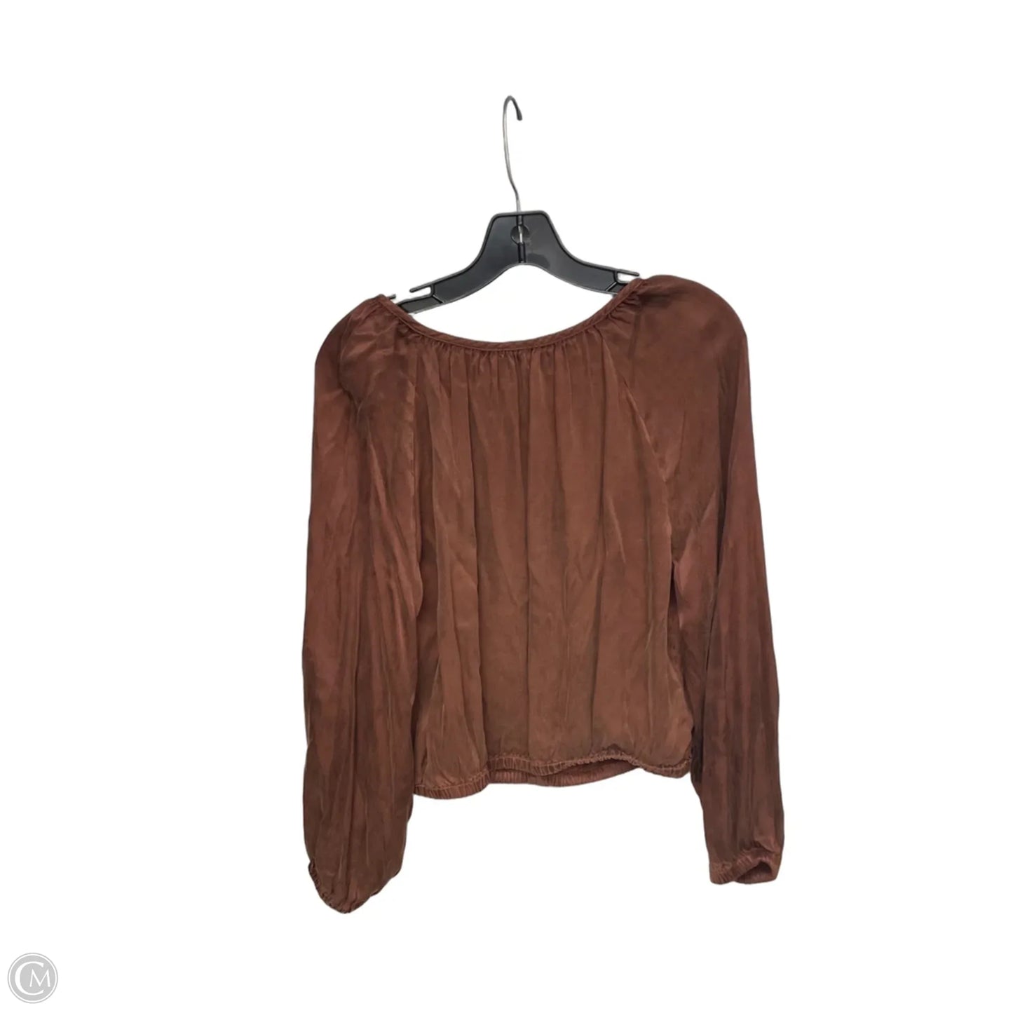 Top Long Sleeve By Cloth & Stone In Brown, Size: M