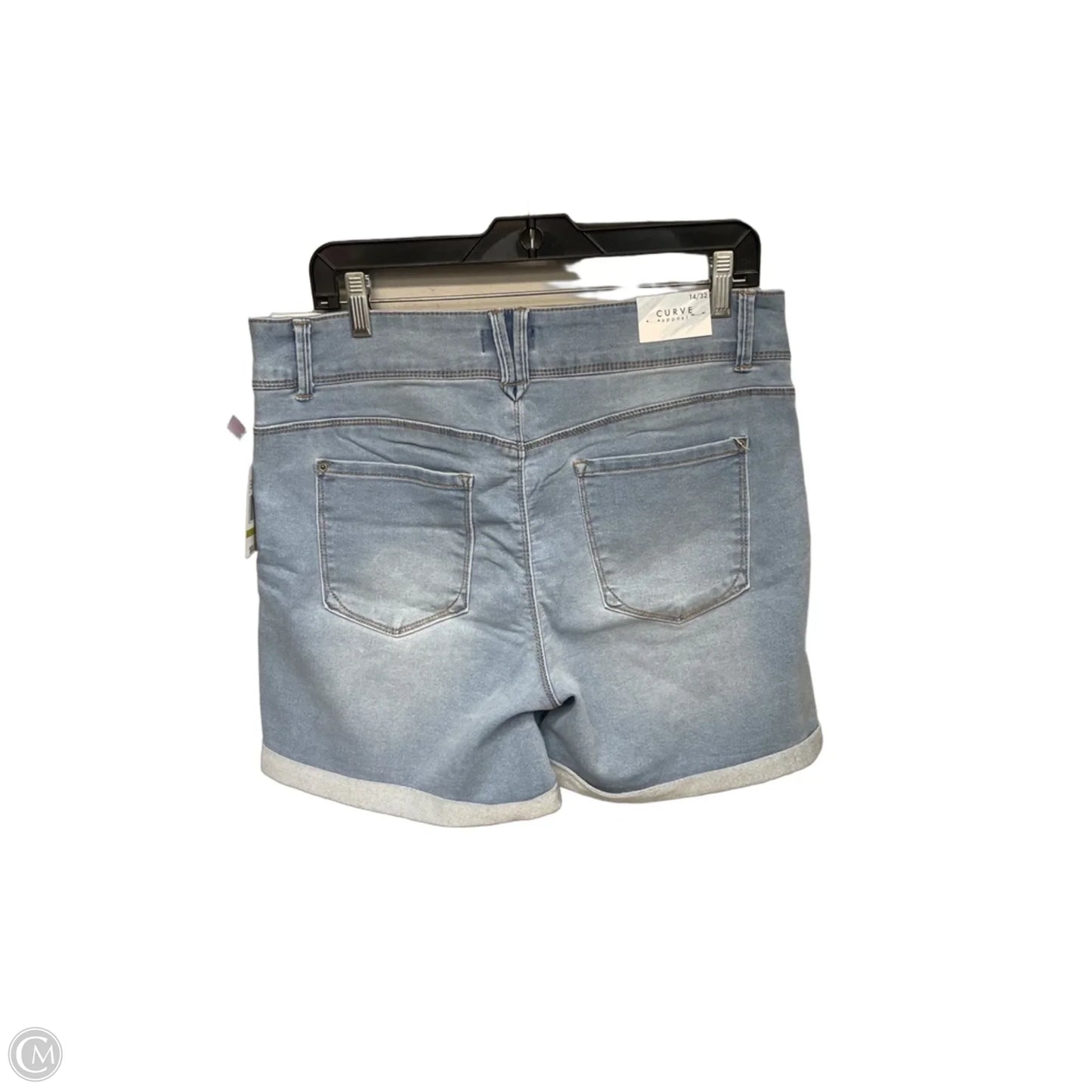 Shorts By Curve Appeal In Blue Denim, Size: 14