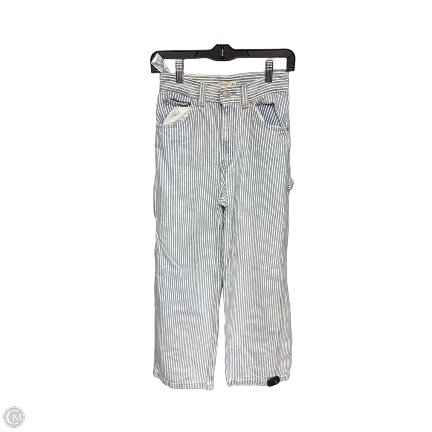 Jeans Straight By Levis In Striped Pattern, Size: 24