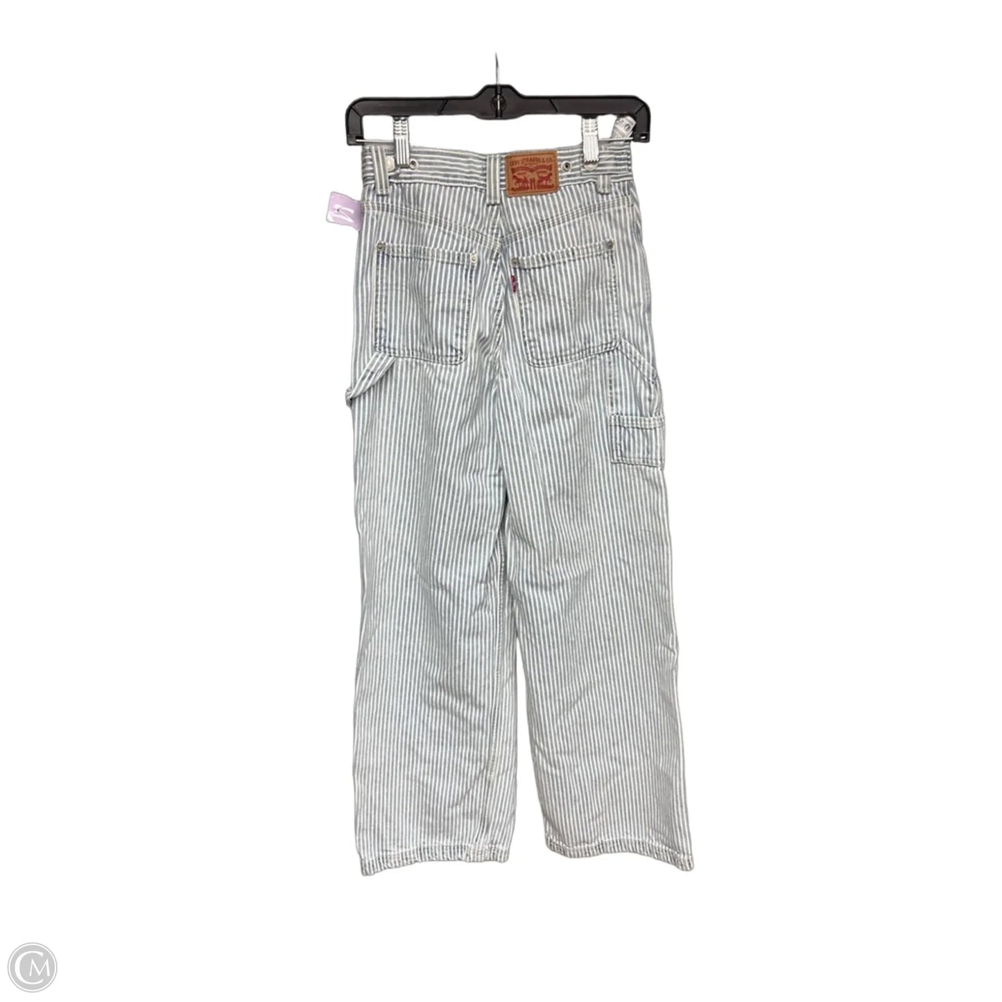 Jeans Straight By Levis In Striped Pattern, Size: 24