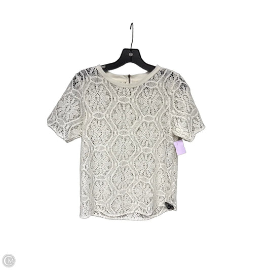 Top Short Sleeve By Banana Republic In White, Size: S