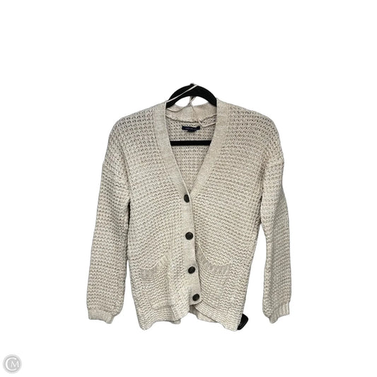 Sweater Cardigan By American Eagle In Beige, Size: Xs