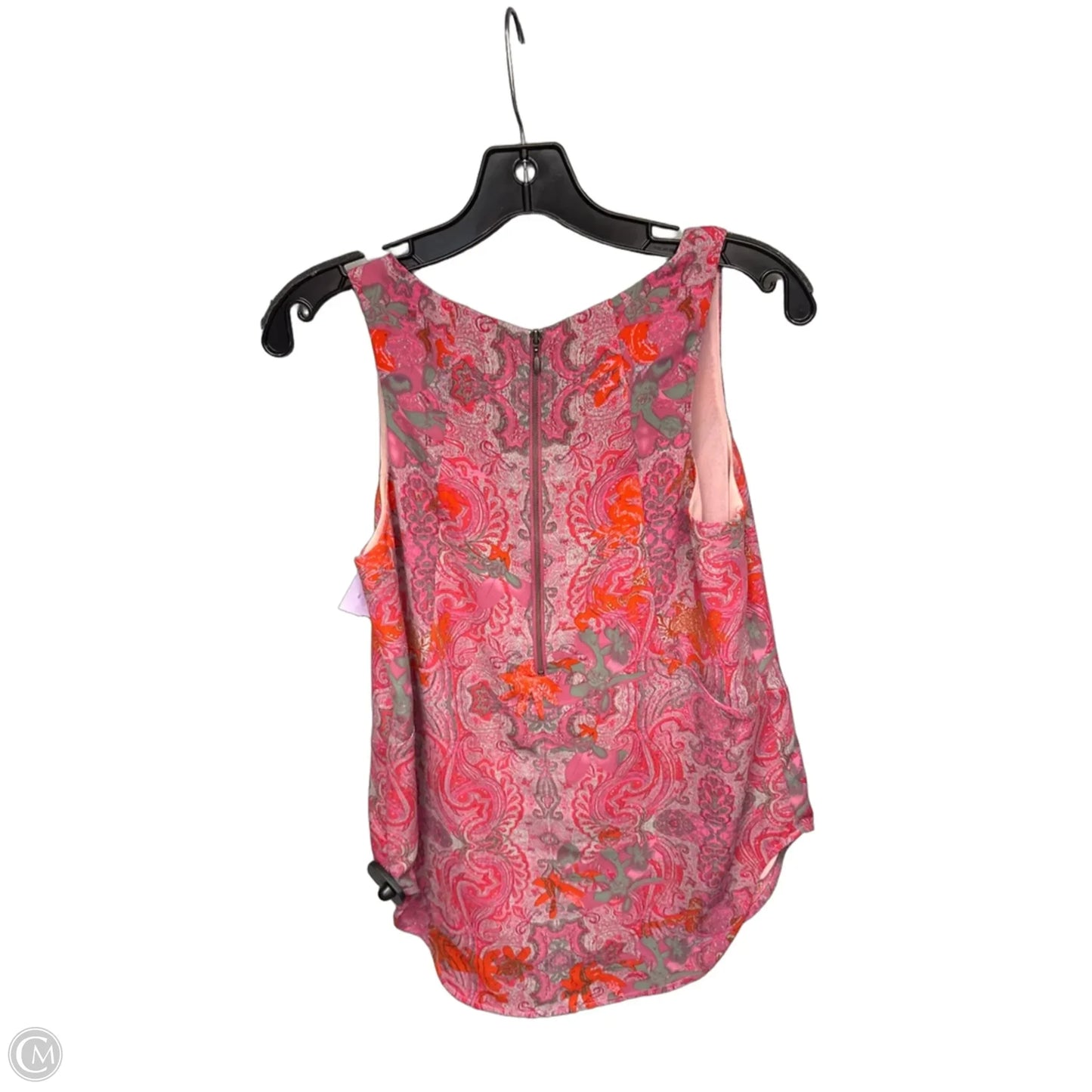 Top Sleeveless By Cabi In Pink & Red, Size: S