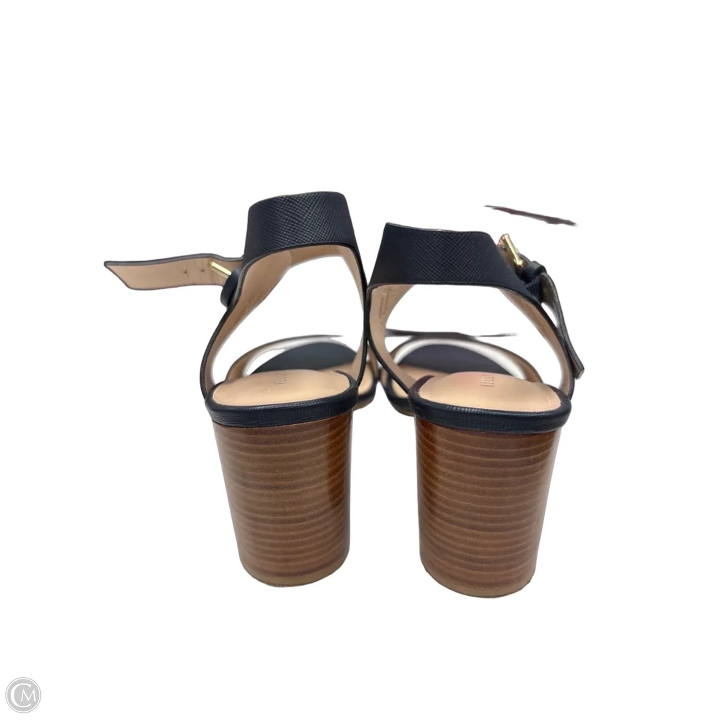 Sandals Heels Block By Kelly And Katie In Blue, Size: 8.5