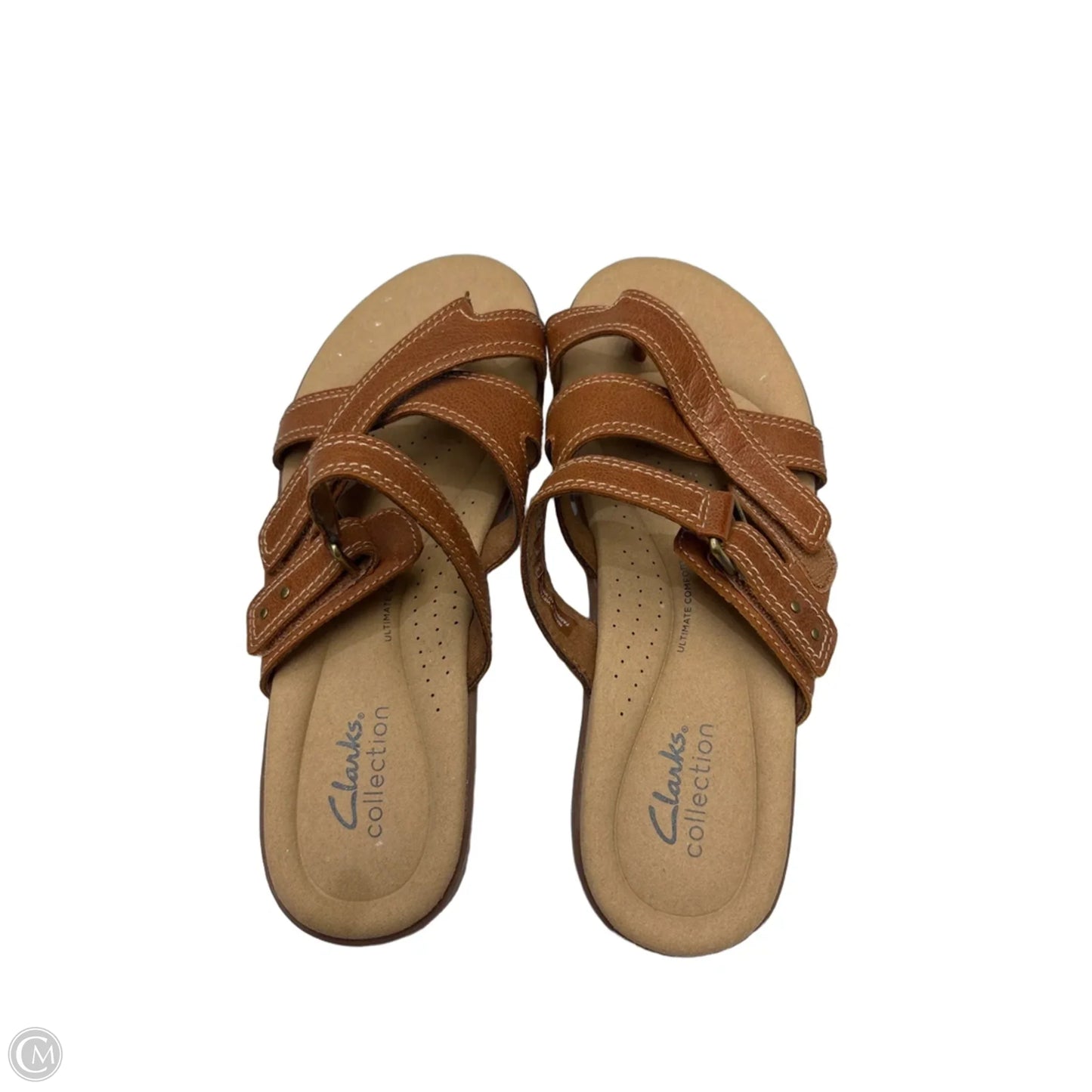 Sandals Flats By Clarks In Brown, Size: 8