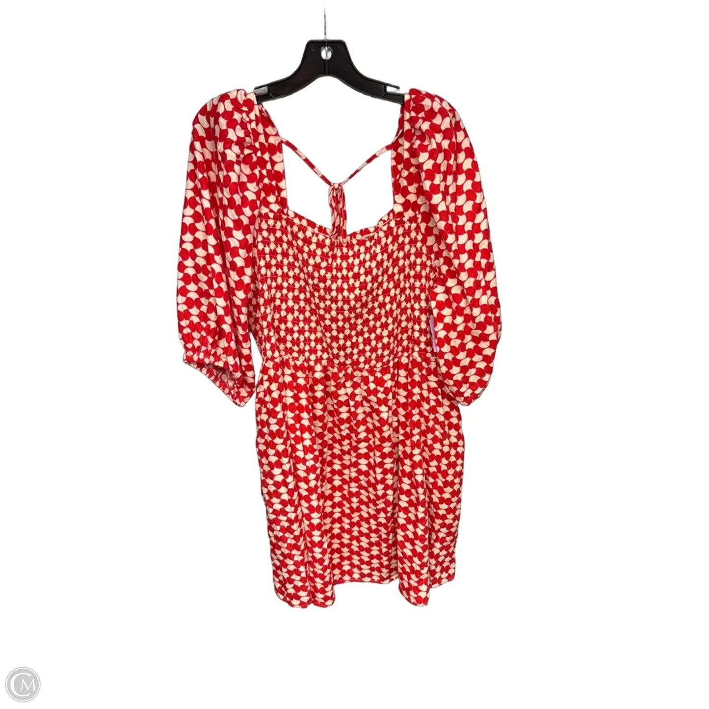 Dress Casual Midi By Ava & Viv In Cream & Red, Size: 2x