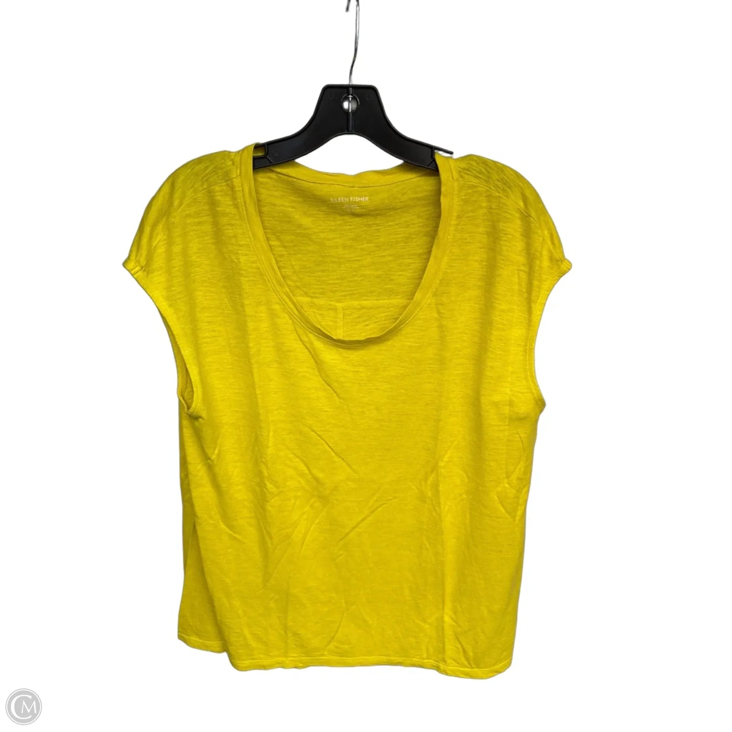 Top Sleeveless By Eileen Fisher In Yellow, Size: M