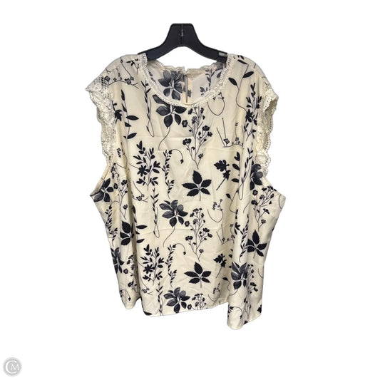 Top Sleeveless By Shein In Black & Cream, Size: Xxl