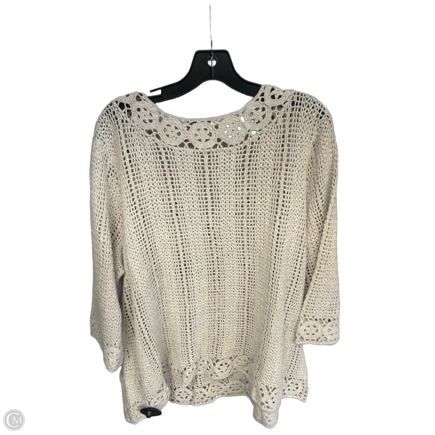 Sweater By Cj Banks In White, Size: 2x