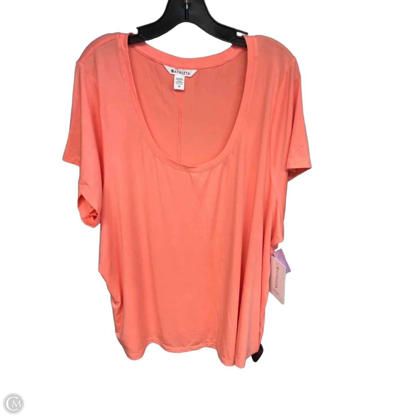 Athletic Top Short Sleeve By Athleta In Orange, Size: 3x