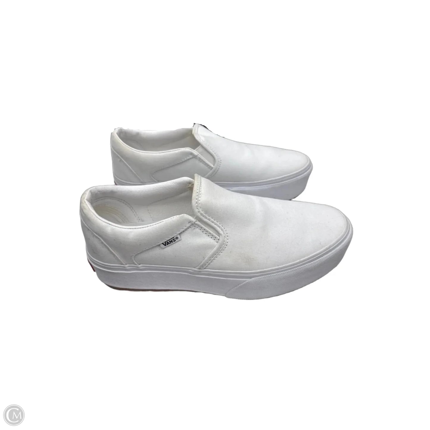 Shoes Heels Wedge By Vans In White, Size: 9