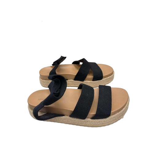 Sandals Heels Wedge By Universal Thread In Black, Size: 7.5