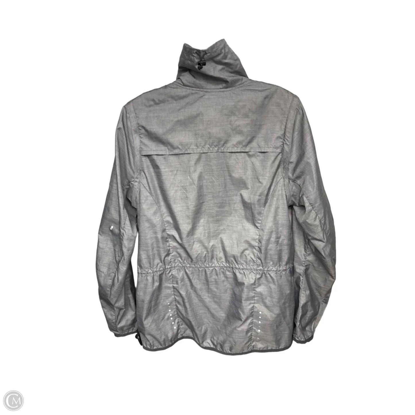 Athletic Jacket By Nike Apparel In Grey, Size: L