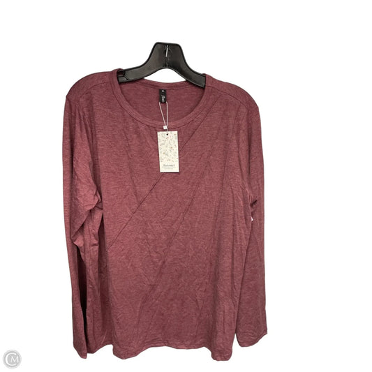 Top Long Sleeve By Automet In Maroon, Size: Xl