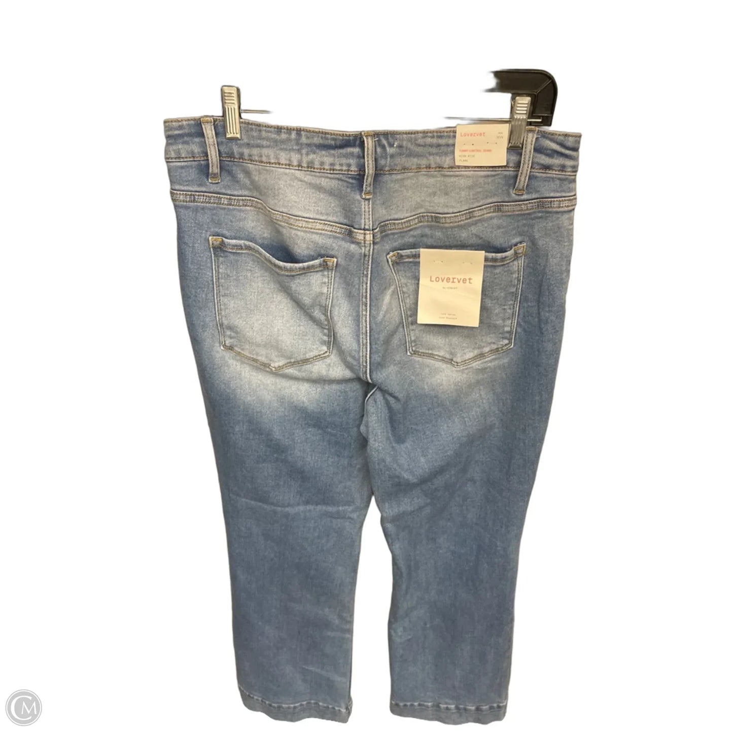 Jeans Flared By Vervet In Blue Denim, Size: 16