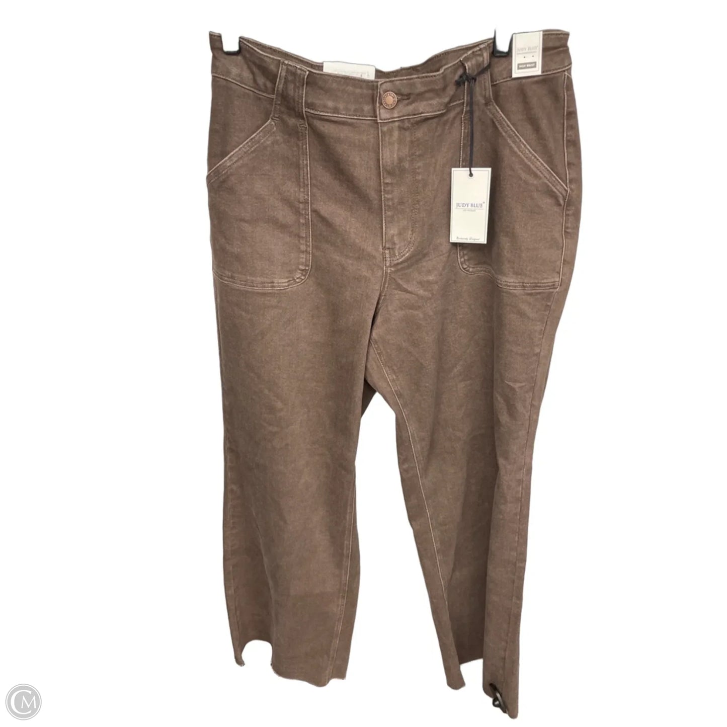 Jeans Wide Leg By Judy Blue In Brown Denim, Size: 16
