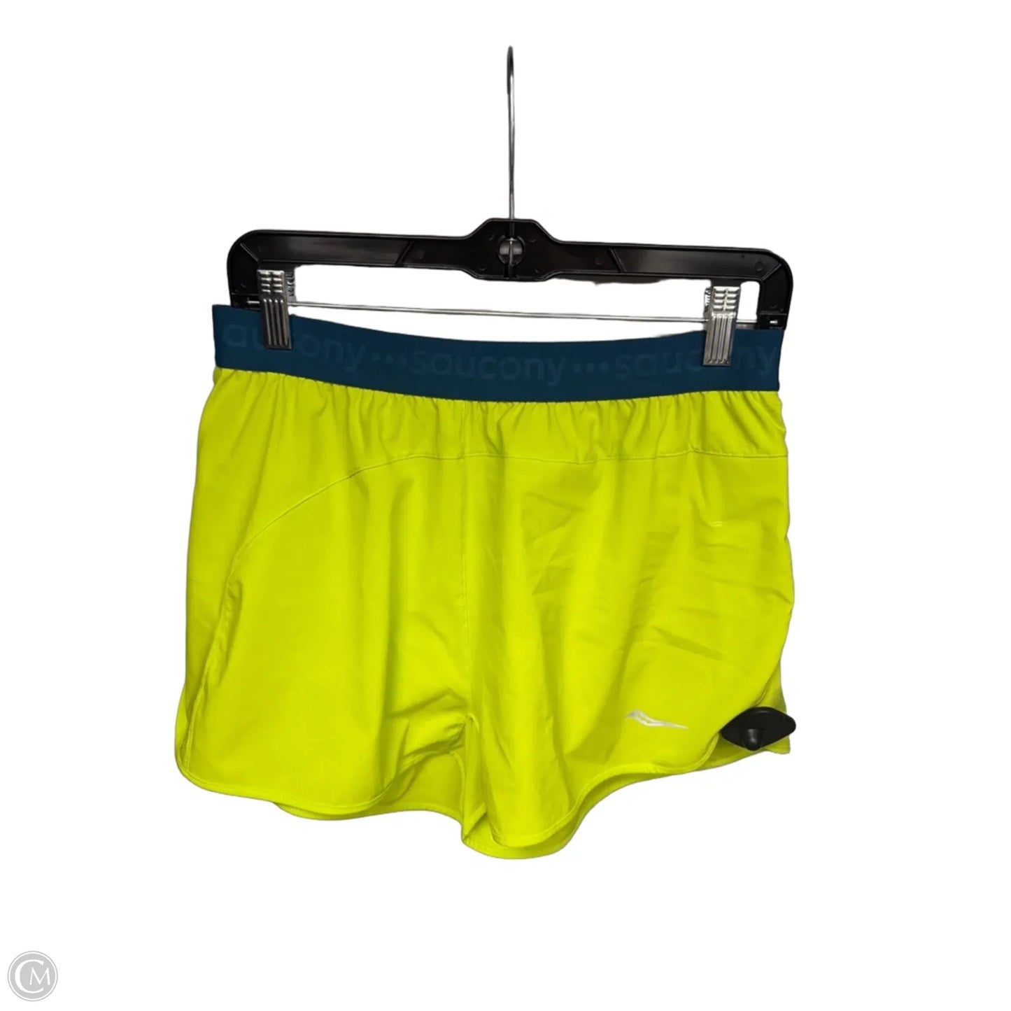 Athletic Shorts By Saucony In Green, Size: M