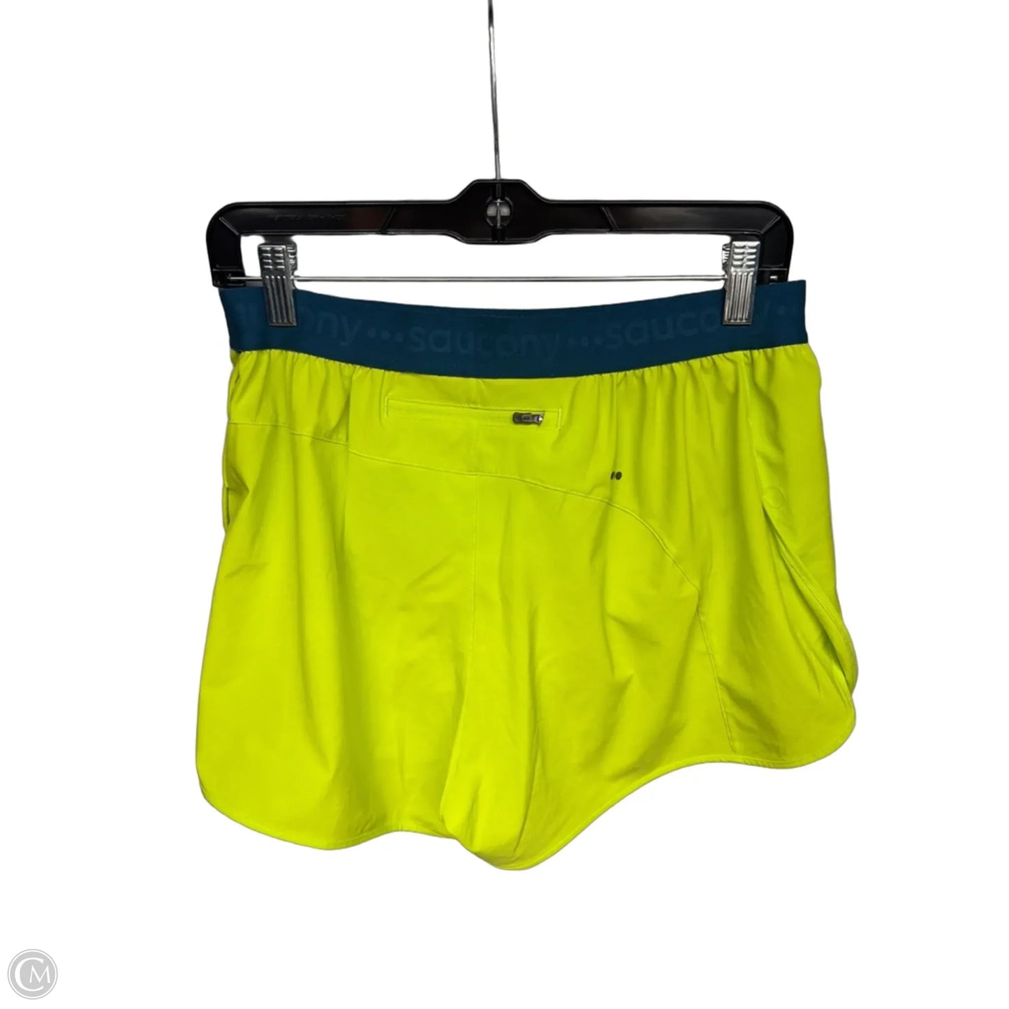 Athletic Shorts By Saucony In Green, Size: M