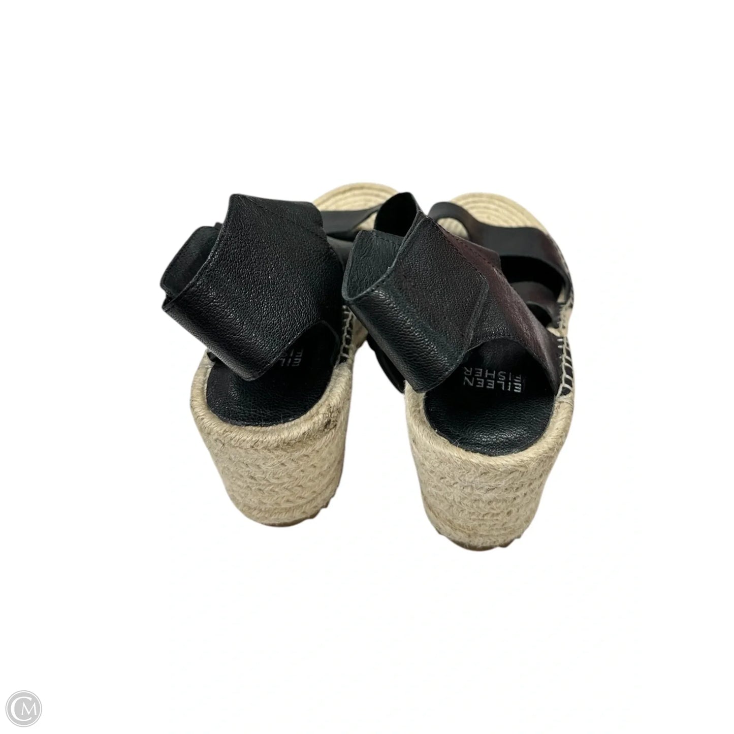 Sandals Heels Wedge By Eileen Fisher In Black, Size: 9