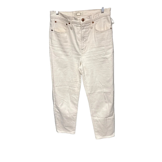 Jeans Straight By Madewell In Cream Denim, Size: S