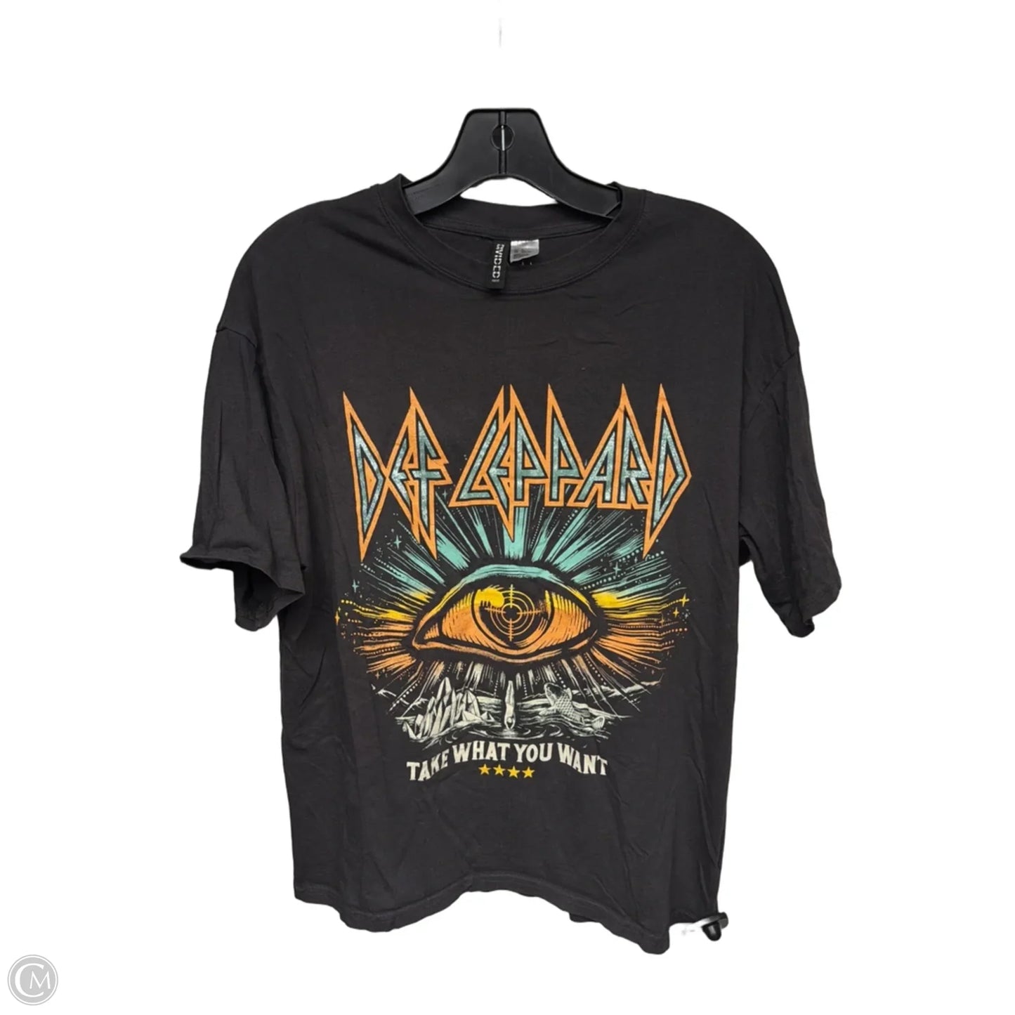 Top Short Sleeve By Divided In Grey & Orange, Size: S