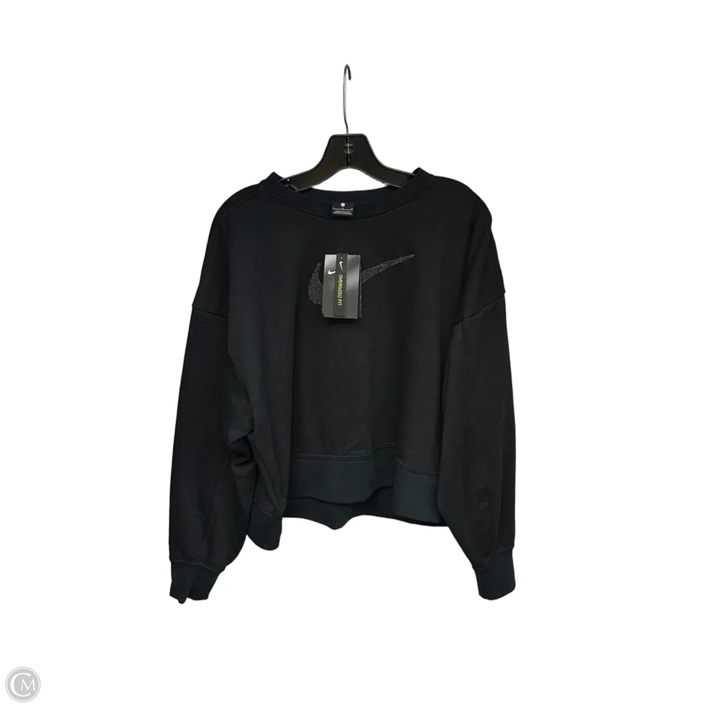Athletic Sweatshirt Crewneck By Nike Apparel In Black, Size: L