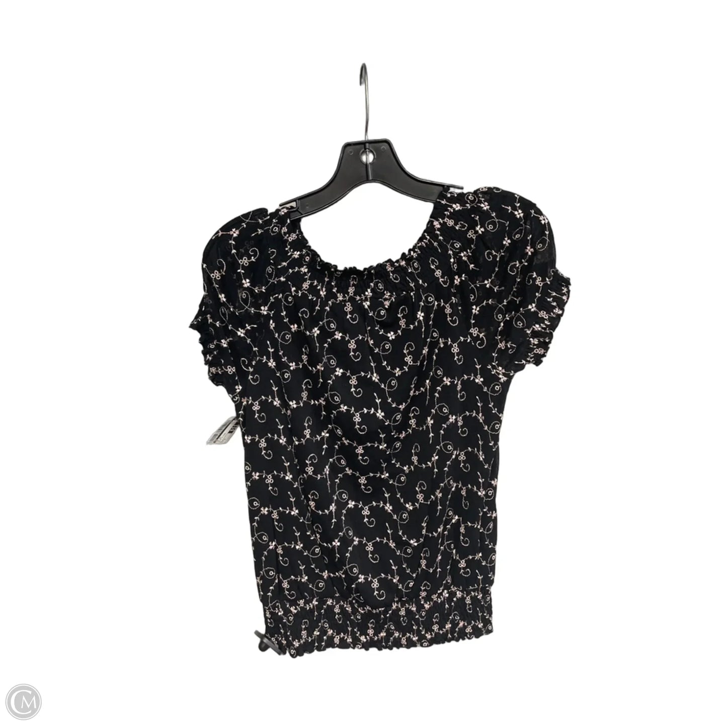Top Short Sleeve By Inc In Black & Pink, Size: S