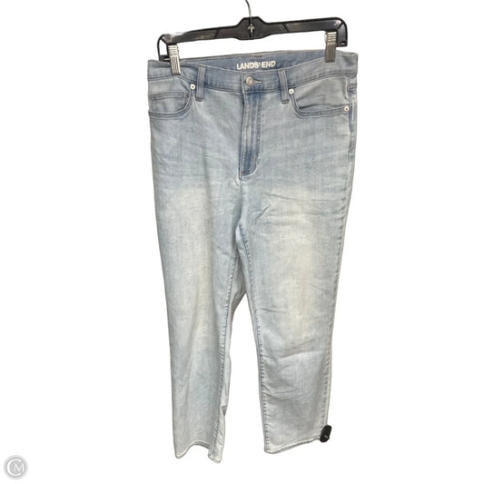 Jeans Straight By Lands End In Blue Denim, Size: 10